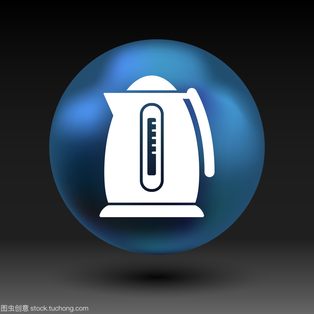 電熱水壺圖標廚房矢量制備插畫